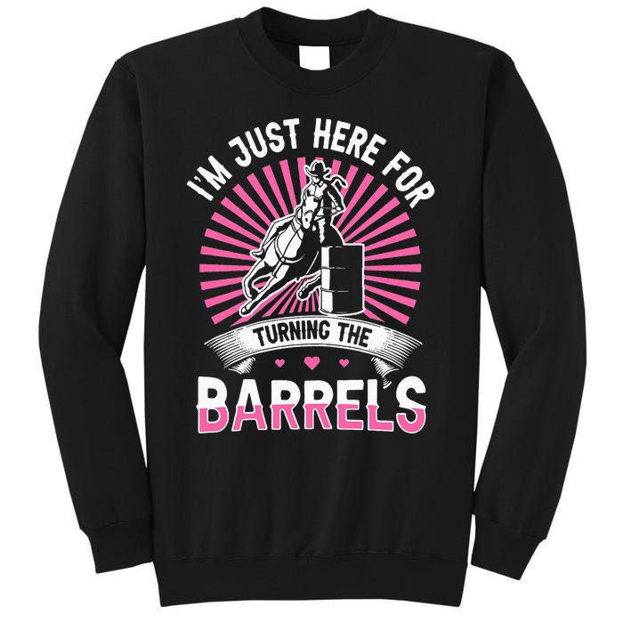 Horse Riding Barrel Racing Design for a Barrel Racer Tall Sweatshirt