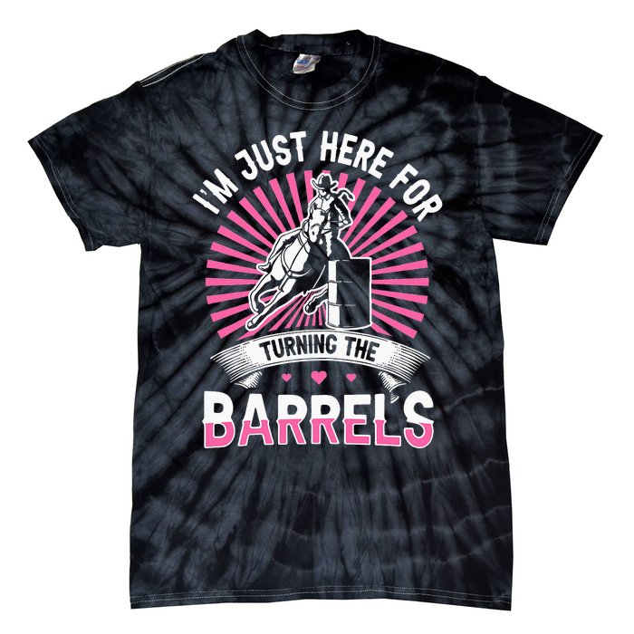 Horse Riding Barrel Racing Design for a Barrel Racer Tie-Dye T-Shirt