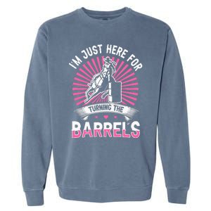 Horse Riding Barrel Racing Design for a Barrel Racer Garment-Dyed Sweatshirt