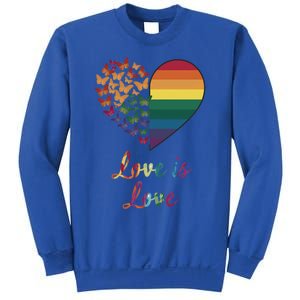 Heart Rainbow Butterfly Love Is Love Lgbt Lesbian Pride Meaningful Gift Sweatshirt