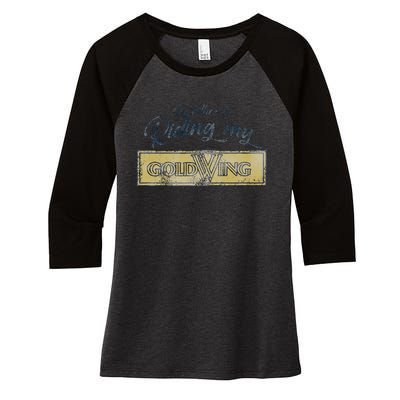 Honda Rather Be Riding My Gold Wing Women's Tri-Blend 3/4-Sleeve Raglan Shirt