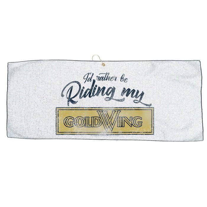 Honda Rather Be Riding My Gold Wing Large Microfiber Waffle Golf Towel