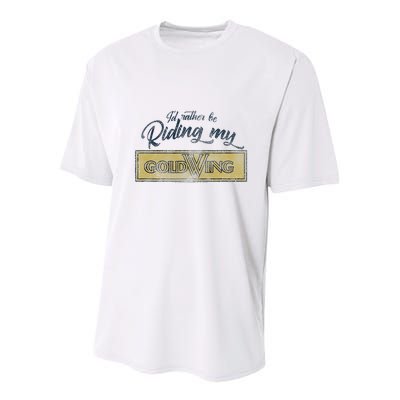 Honda Rather Be Riding My Gold Wing Youth Performance Sprint T-Shirt