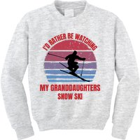 Heartfelt Rather Be Watching Granddaughters Snow Ski Kids Sweatshirt