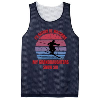 Heartfelt Rather Be Watching Granddaughters Snow Ski Mesh Reversible Basketball Jersey Tank