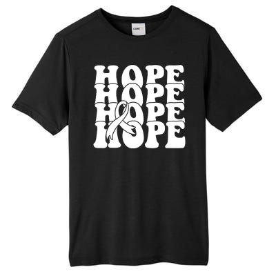 Hope Ribbon Breast Cancer Awareness Month Tall Fusion ChromaSoft Performance T-Shirt