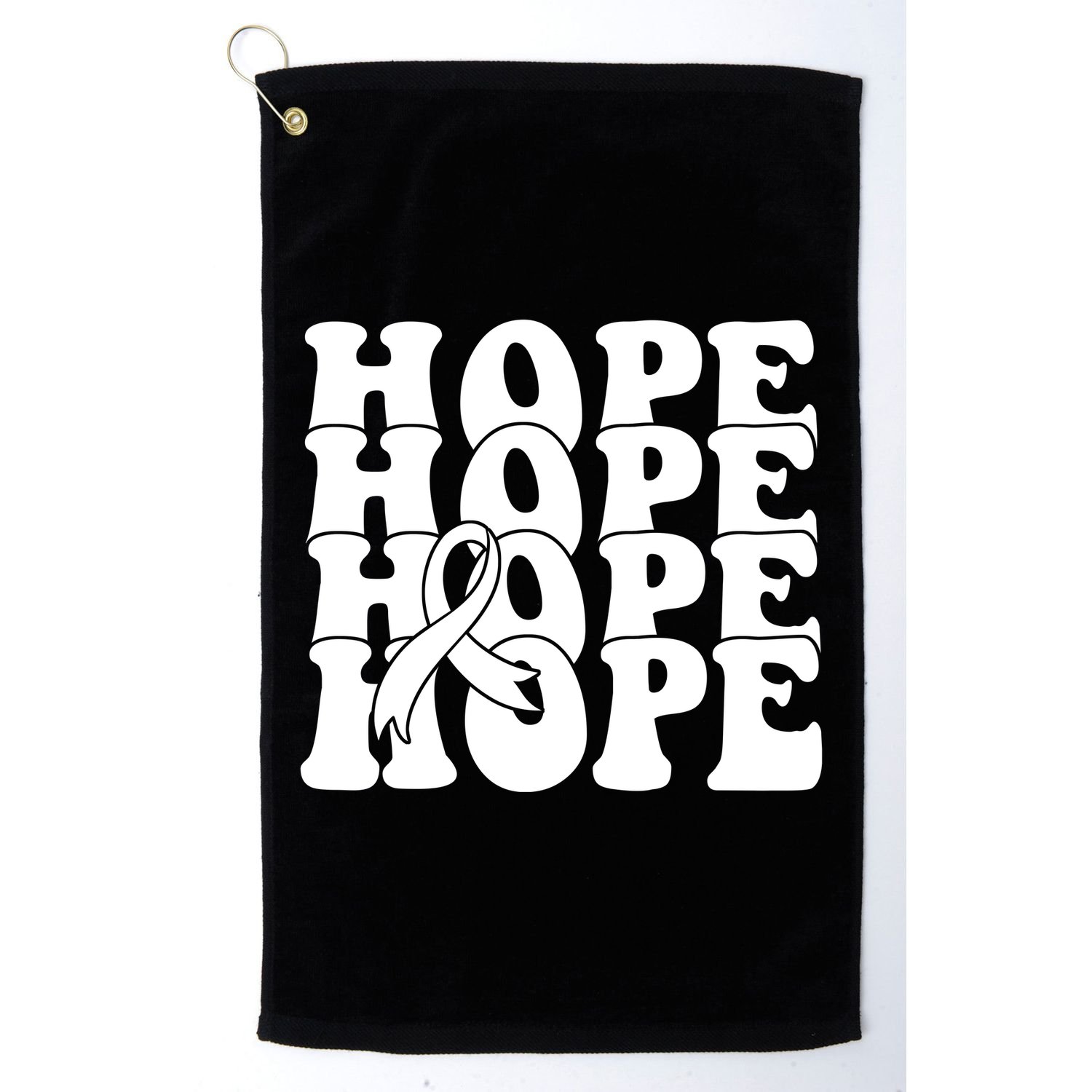 Hope Ribbon Breast Cancer Awareness Month Golf Towel