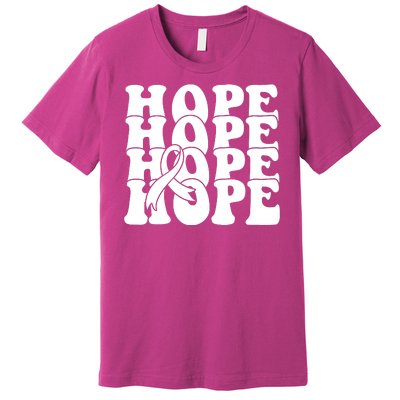 Hope Ribbon Breast Cancer Awareness Month Premium T-Shirt