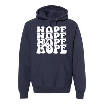 Hope Ribbon Breast Cancer Awareness Month Premium Hoodie