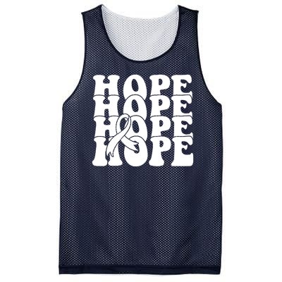 Hope Ribbon Breast Cancer Awareness Month Mesh Reversible Basketball Jersey Tank