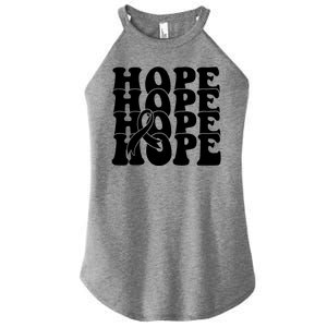 Hope Ribbon Breast Cancer Awareness Month Women’s Perfect Tri Rocker Tank