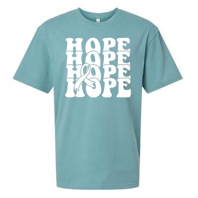 Hope Ribbon Breast Cancer Awareness Month Sueded Cloud Jersey T-Shirt