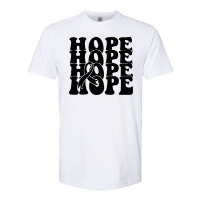 Hope Ribbon Breast Cancer Awareness Month Softstyle CVC T-Shirt