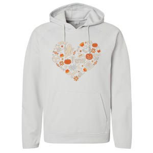 Halloween Radiology Boo Crew Heart Xray Tech Fall Autumn Performance Fleece Hoodie