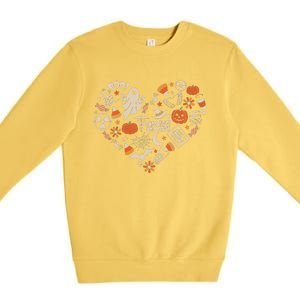 Halloween Radiology Boo Crew Heart Xray Tech Fall Autumn Premium Crewneck Sweatshirt