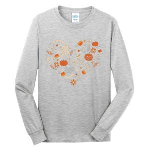 Halloween Radiology Boo Crew Heart Xray Tech Fall Autumn Tall Long Sleeve T-Shirt