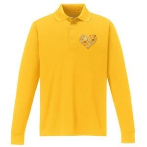 Halloween Radiology Boo Crew Heart Xray Tech Fall Autumn Performance Long Sleeve Polo