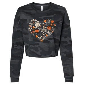 Halloween Radiology Boo Crew Heart Xray Tech Fall Autumn Cropped Pullover Crew