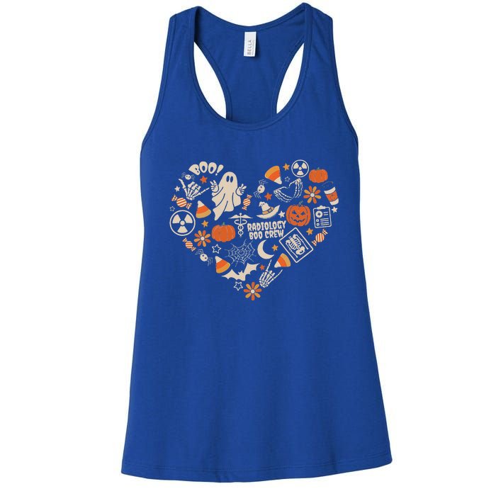 Halloween Radiology Boo Crew Heart Xray Tech Fall Autumn Women's Racerback Tank