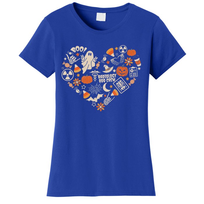 Halloween Radiology Boo Crew Heart Xray Tech Fall Autumn Women's T-Shirt