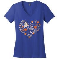 Halloween Radiology Boo Crew Heart Xray Tech Fall Autumn Women's V-Neck T-Shirt