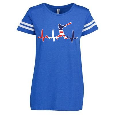 Home Run Baseball Flag Baseball Heartbeat Enza Ladies Jersey Football T-Shirt