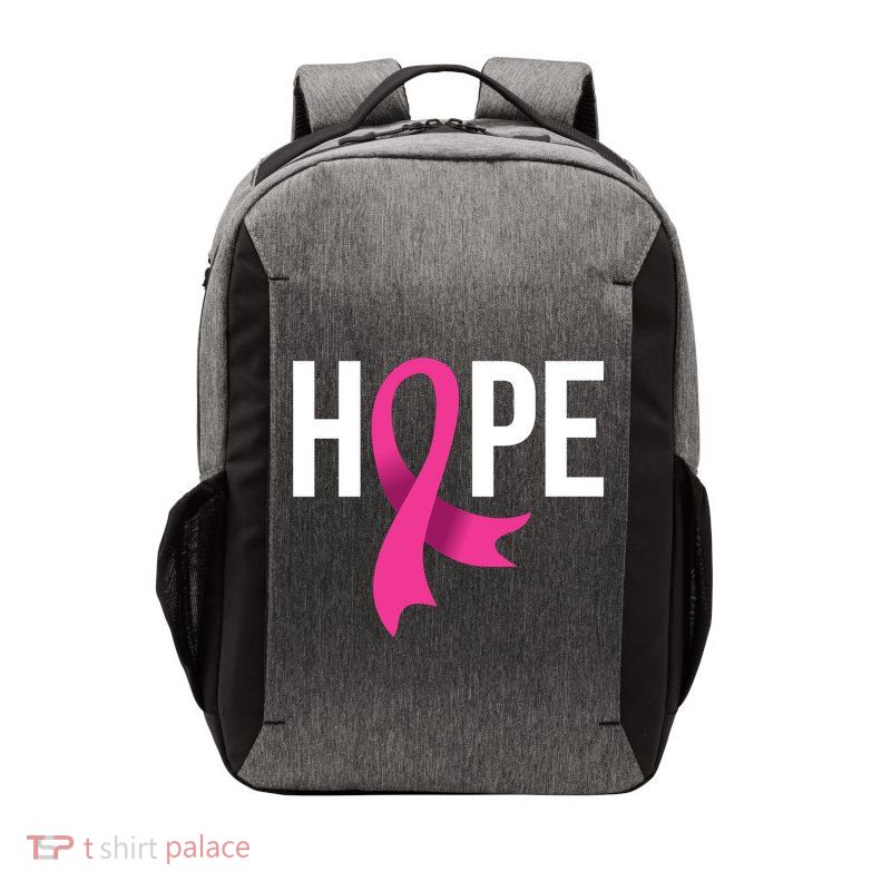 Hope Ribbon Breast Cancer Awareness Month Vector Backpack