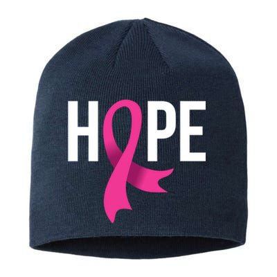 Hope Ribbon Breast Cancer Awareness Month Sustainable Beanie