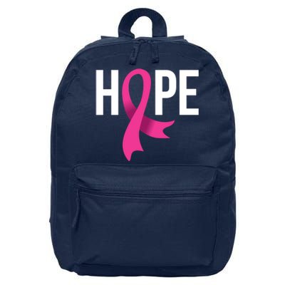 Hope Ribbon Breast Cancer Awareness Month 16 in Basic Backpack