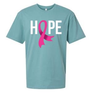 Hope Ribbon Breast Cancer Awareness Month Sueded Cloud Jersey T-Shirt