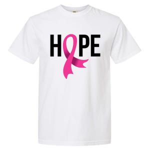 Hope Ribbon Breast Cancer Awareness Month Garment-Dyed Heavyweight T-Shirt