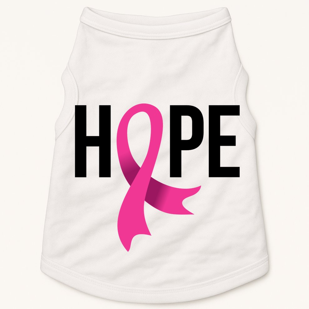Hope Ribbon Breast Cancer Awareness Month Doggie Tank