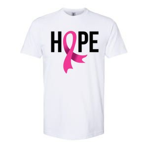 Hope Ribbon Breast Cancer Awareness Month Softstyle CVC T-Shirt