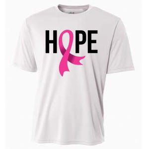 Hope Ribbon Breast Cancer Awareness Month Cooling Performance Crew T-Shirt