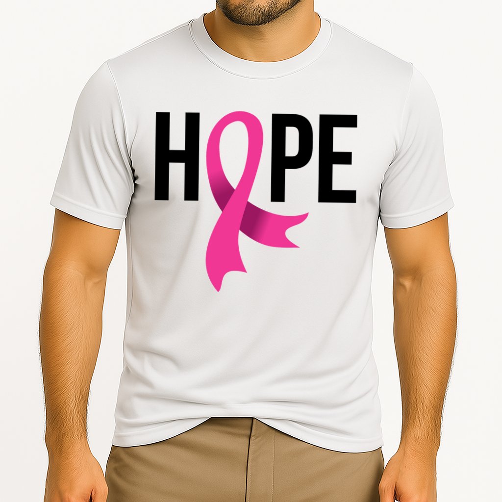 Hope Ribbon Breast Cancer Awareness Month Cooling Performance Crew T-Shirt