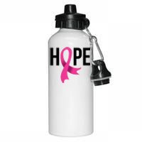 Hope Ribbon Breast Cancer Awareness Month Aluminum Water Bottle