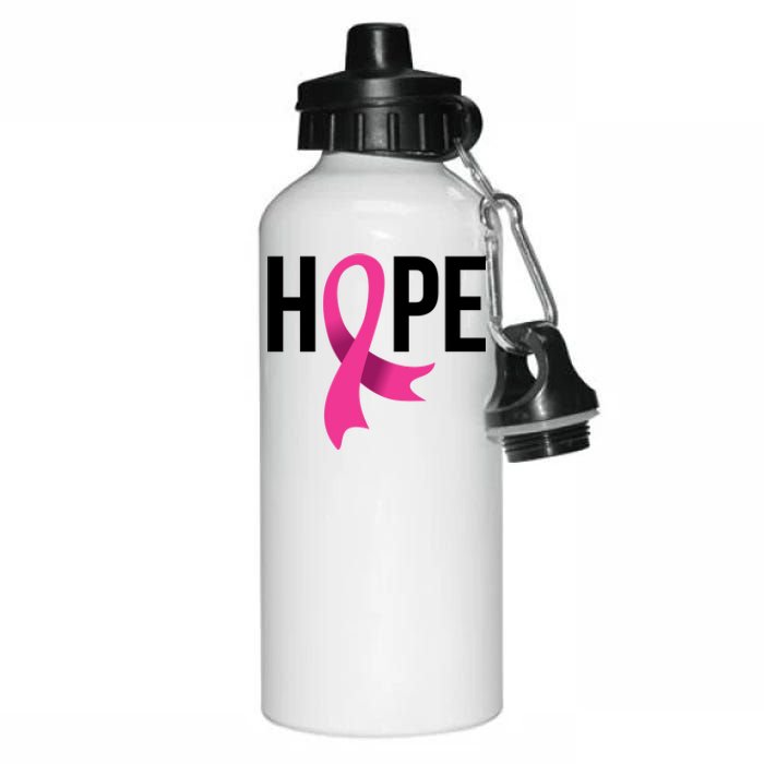 Hope Ribbon Breast Cancer Awareness Month Aluminum Water Bottle