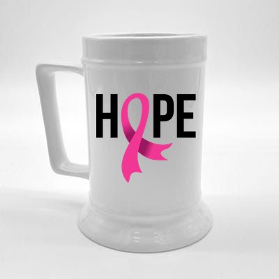 Hope Ribbon Breast Cancer Awareness Month Beer Stein