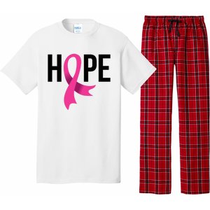 Hope Ribbon Breast Cancer Awareness Month Pajama Set