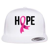 Hope Ribbon Breast Cancer Awareness Month Flat Bill Trucker Hat