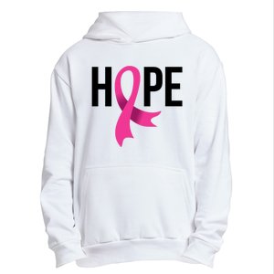 Hope Ribbon Breast Cancer Awareness Month Urban Pullover Hoodie