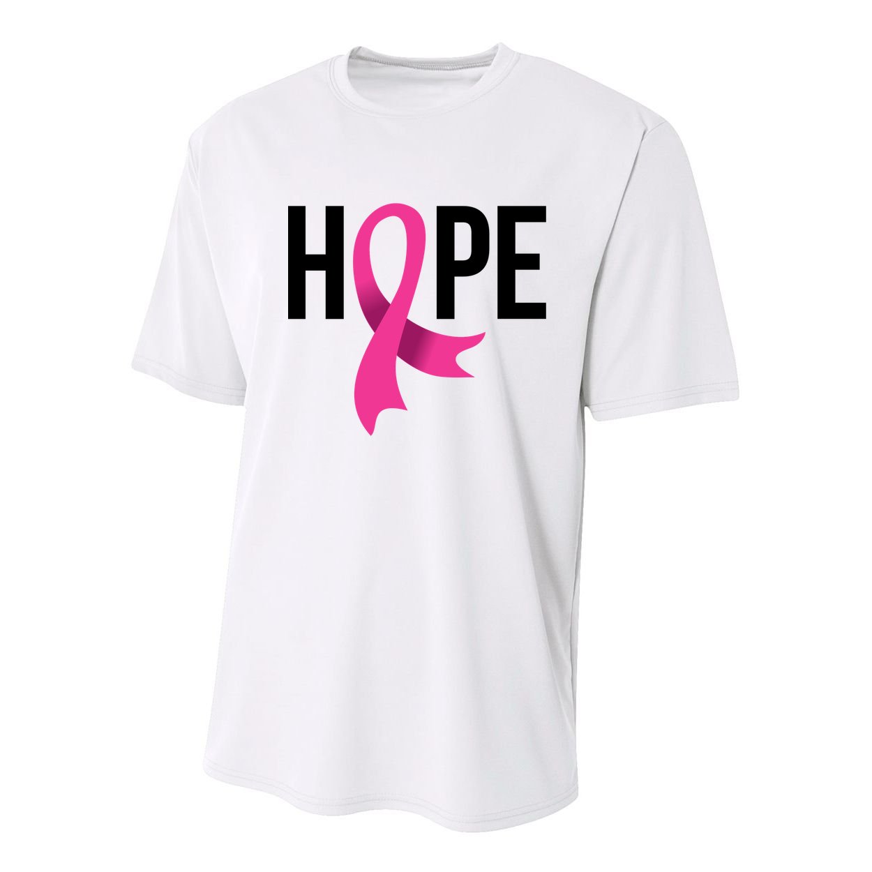 Hope Ribbon Breast Cancer Awareness Month Youth Performance Sprint T-Shirt