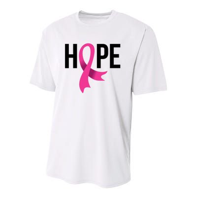 Hope Ribbon Breast Cancer Awareness Month Youth Performance Sprint T-Shirt