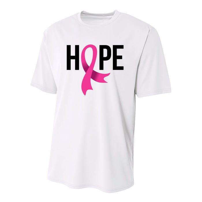 Hope Ribbon Breast Cancer Awareness Month Youth Performance Sprint T-Shirt