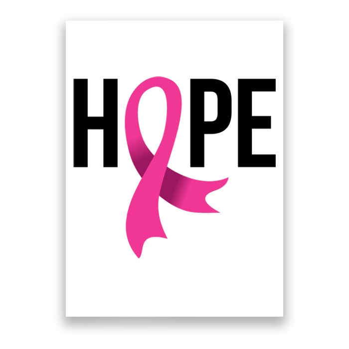 Hope Ribbon Breast Cancer Awareness Month Poster