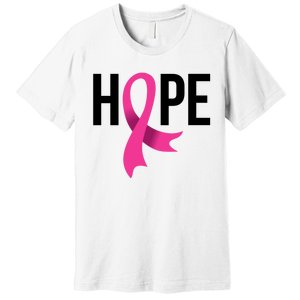 Hope Ribbon Breast Cancer Awareness Month Premium T-Shirt