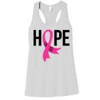 Hope Ribbon Breast Cancer Awareness Month Women's Racerback Tank