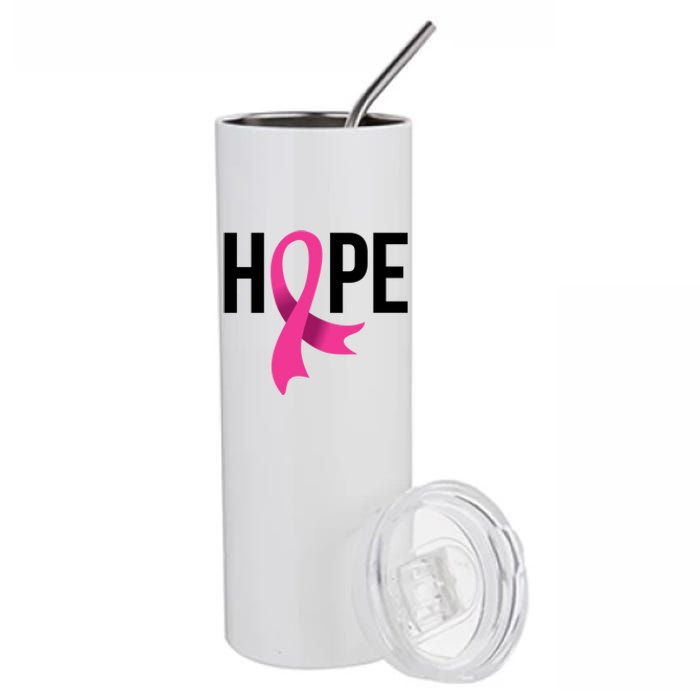 Hope Ribbon Breast Cancer Awareness Month Stainless Steel Tumbler