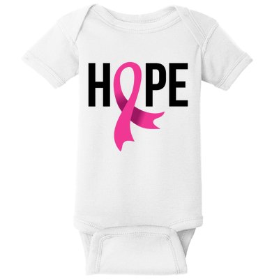 Hope Ribbon Breast Cancer Awareness Month Baby Bodysuit