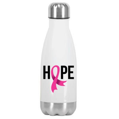 Hope Ribbon Breast Cancer Awareness Month Stainless Steel Insulated Water Bottle